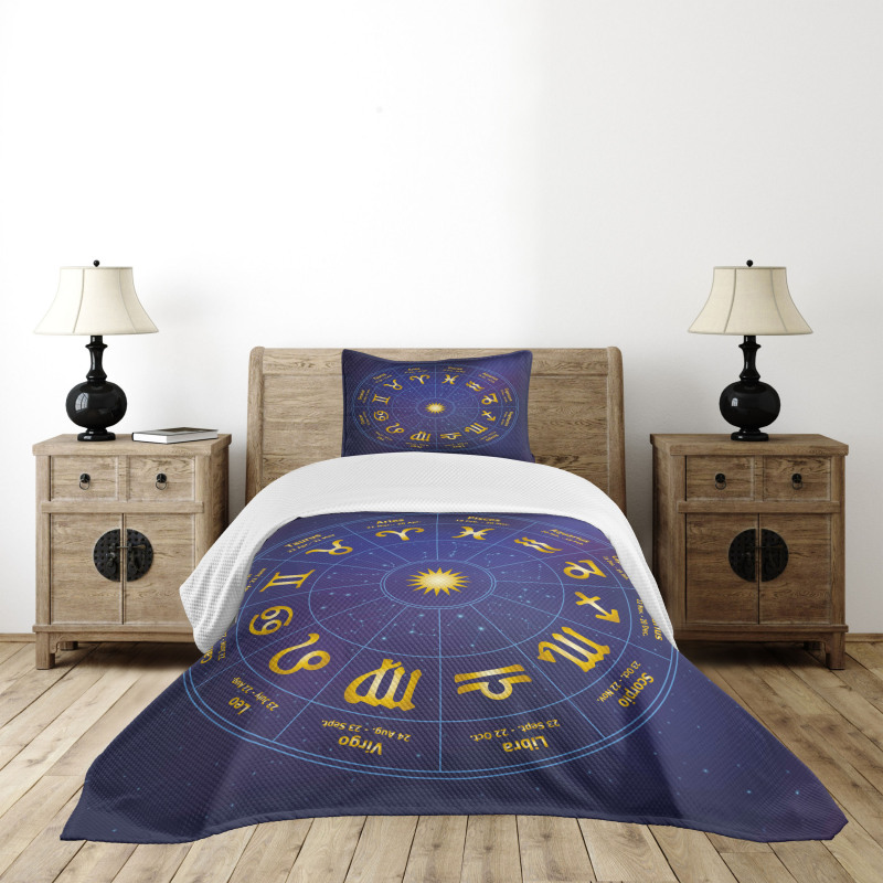 Horoscope Birth Dates Bedspread Set