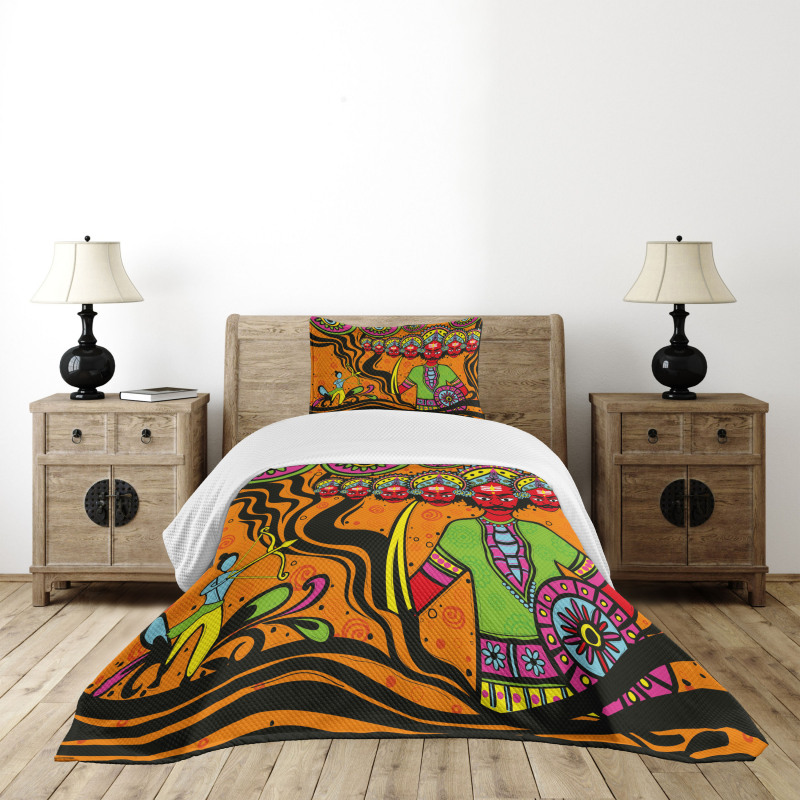 Historical Scene Bedspread Set