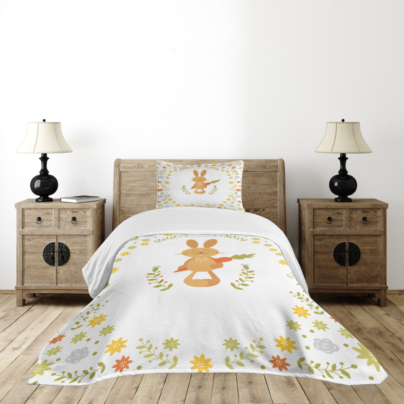 Smiling Rabbit Summer Bedspread Set