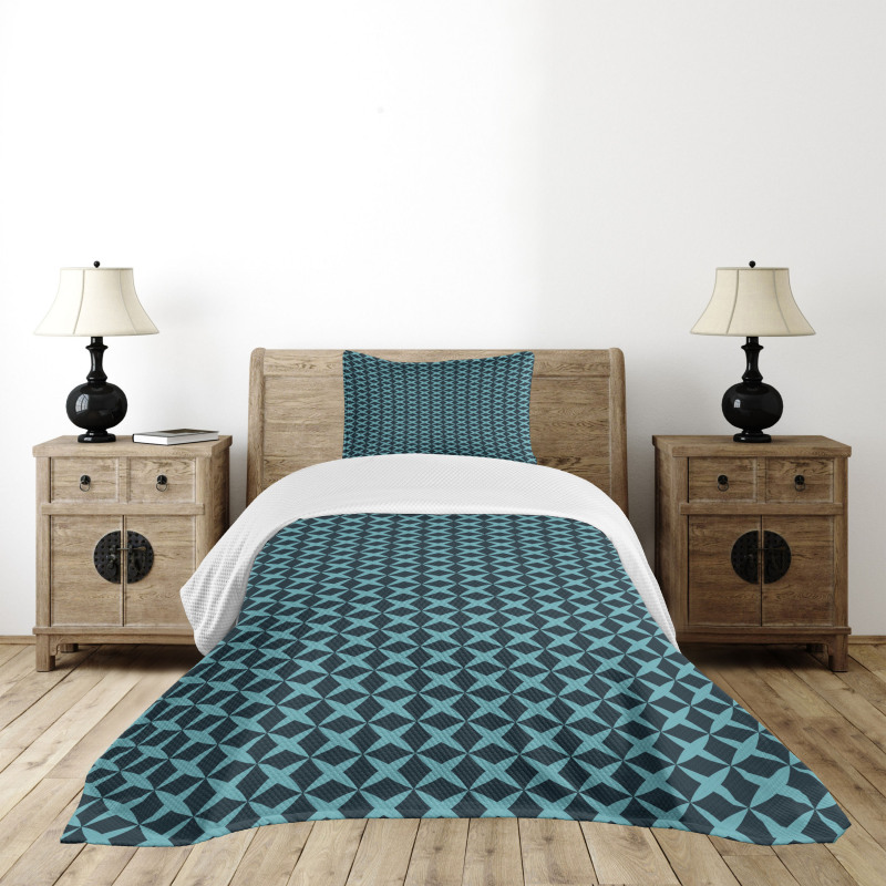 Thick Crossed Lines Bedspread Set