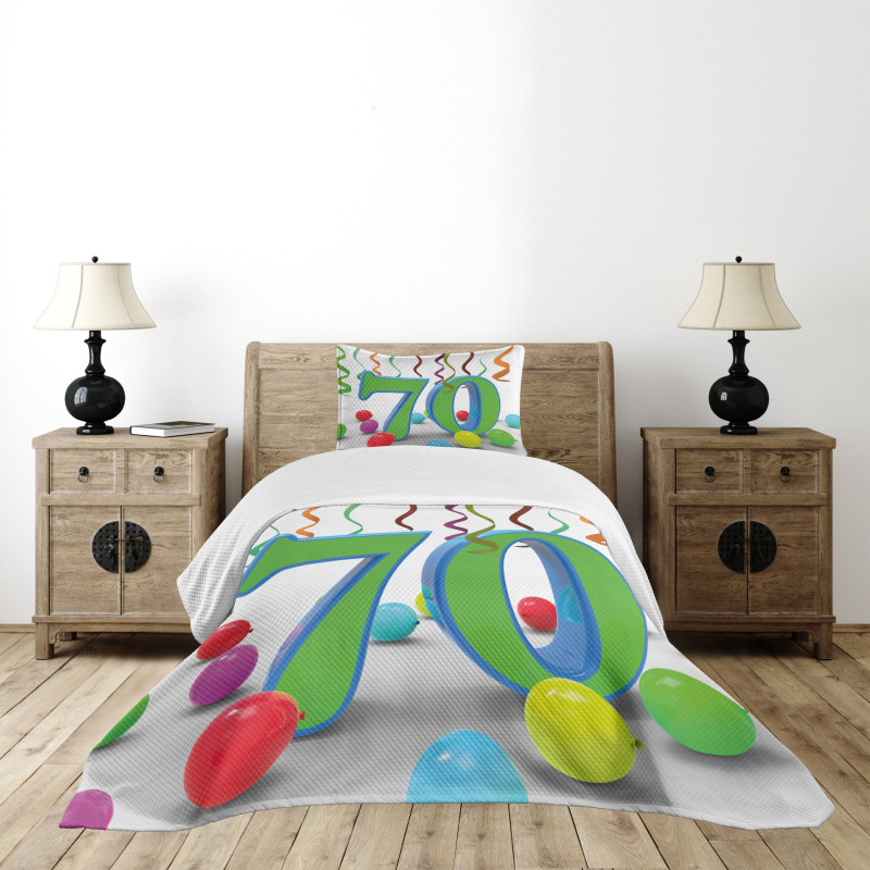 Balloons and Curls Bedspread Set