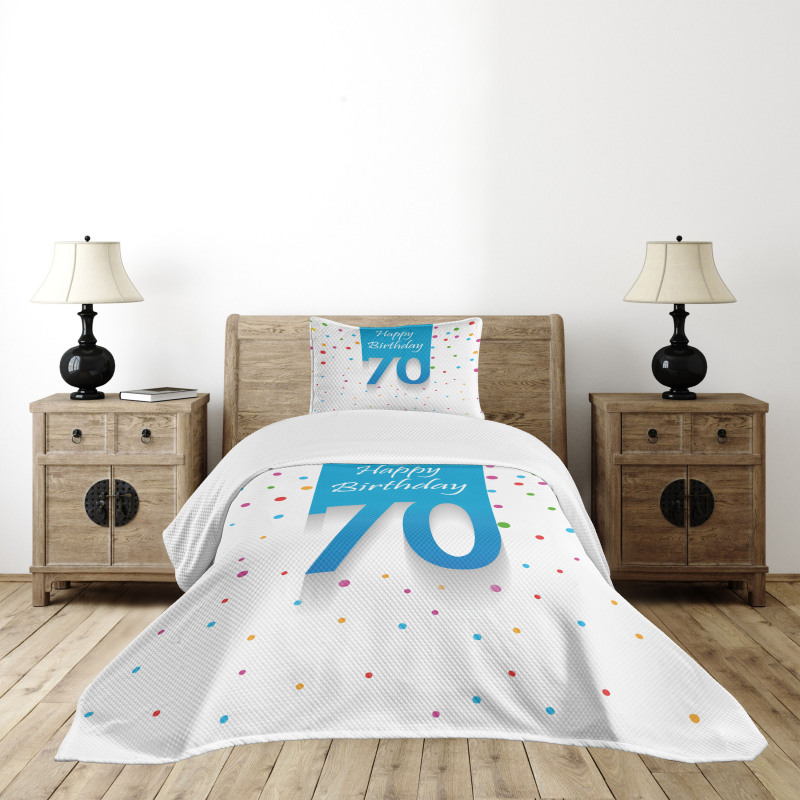 Dots Happy Birthday Bedspread Set