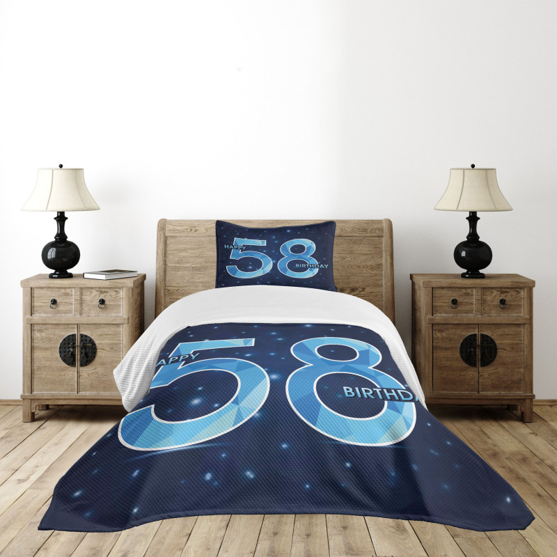 Number Night Sky Age Bedspread Set