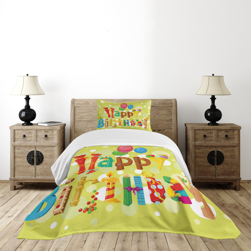 Ice Cream Candies Bedspread Set