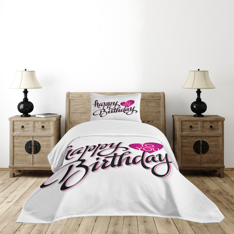 Typo Message Bedspread Set