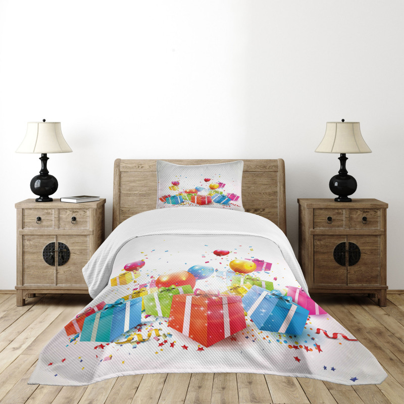 Surprise Boxes Balloon Bedspread Set