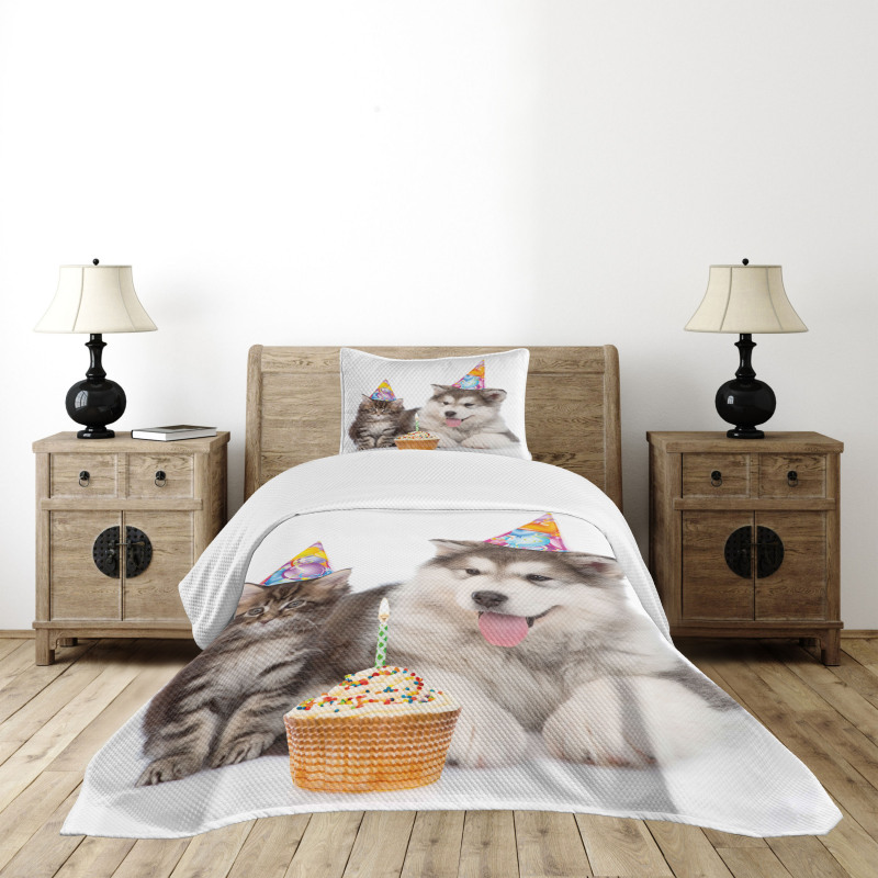 Birthday Party Cones Bedspread Set