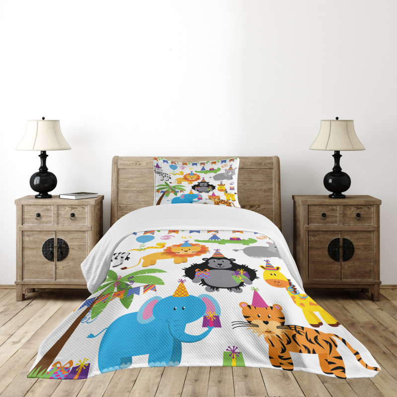 Wild Animals Birthday Bedspread Set