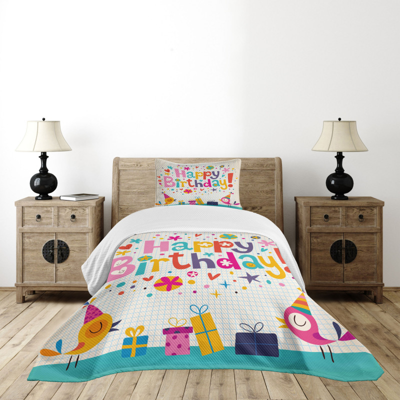 School Math Student Bedspread Set