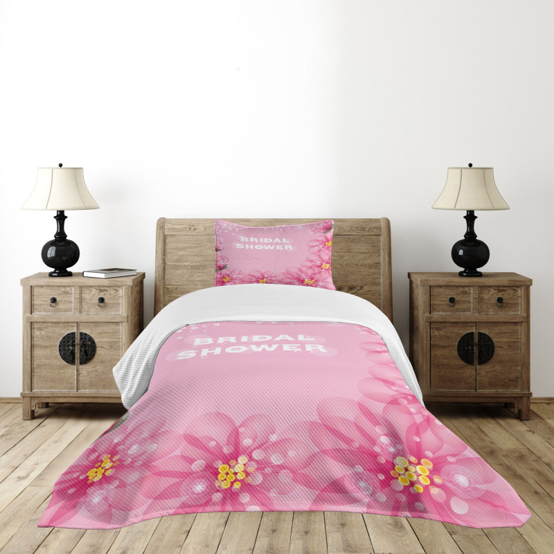 Abstract Petals Dots Bedspread Set