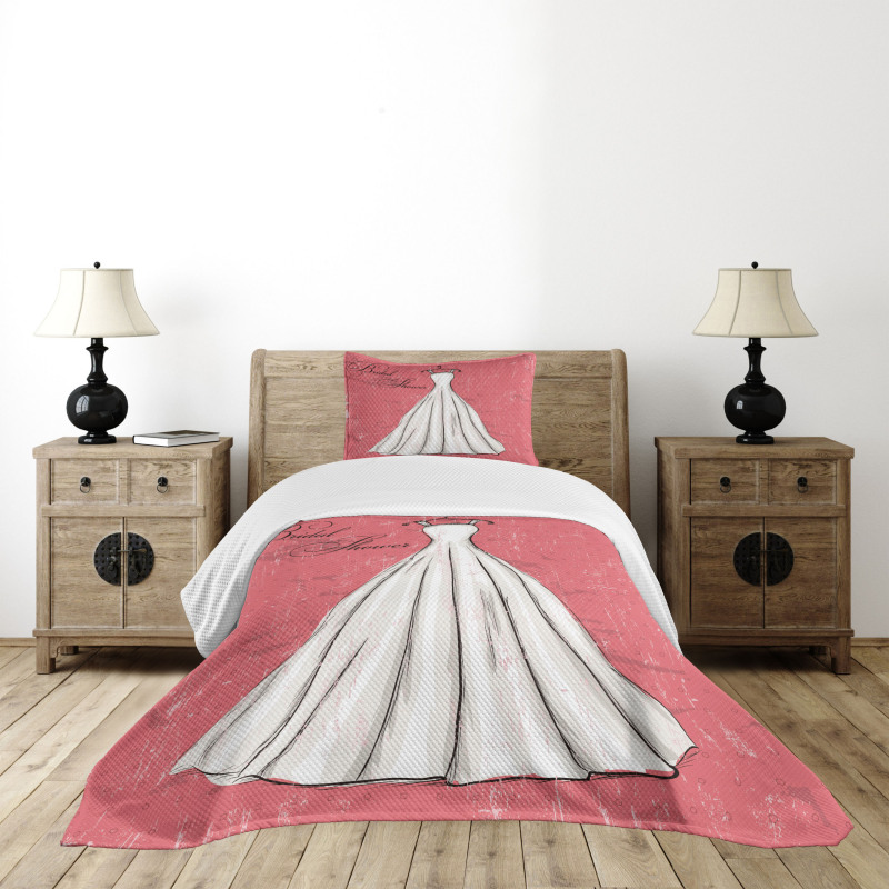 Wedding Bride Party Bedspread Set