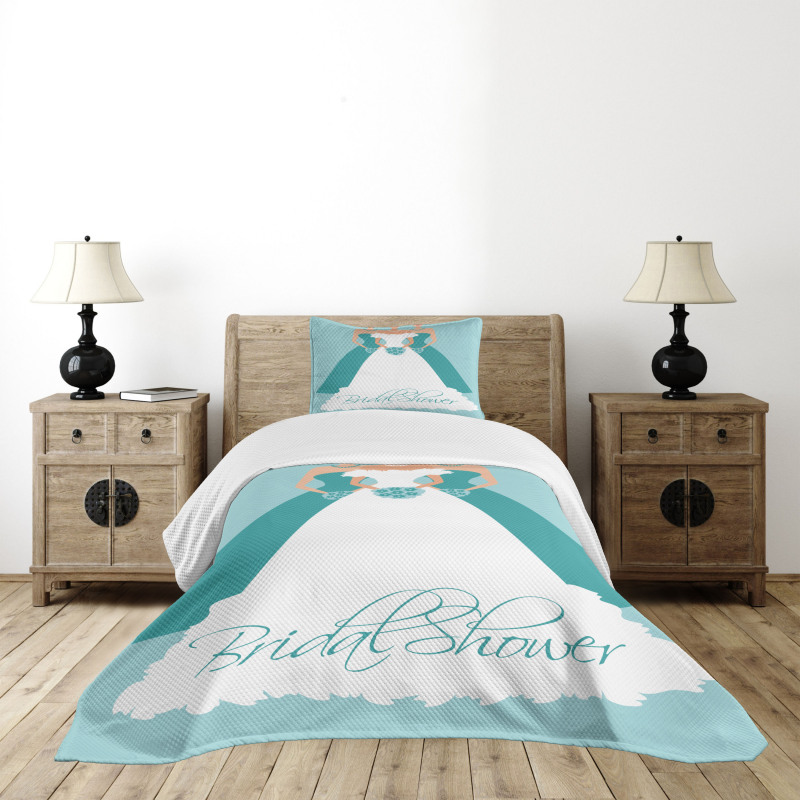 Bride with Bridemaids Bedspread Set