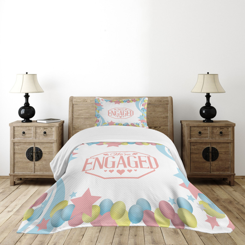 Engagement Theme Bedspread Set