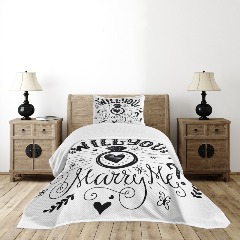 Hearts Marriage Bedspread Set