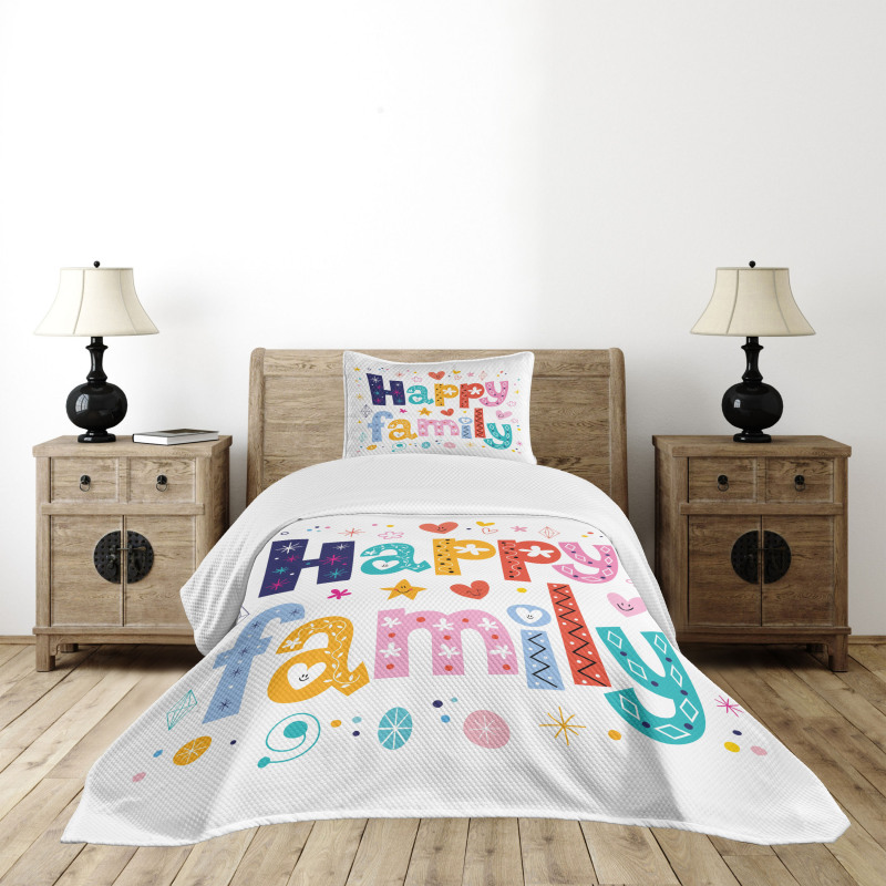 Happy Family Floral Bedspread Set