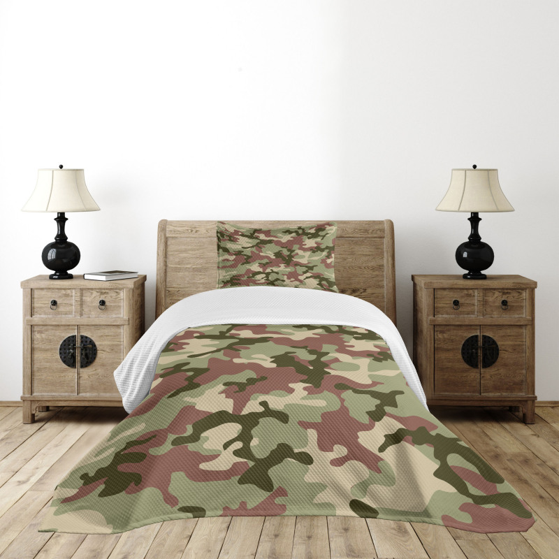 Pattern in Forest Colors Bedspread Set