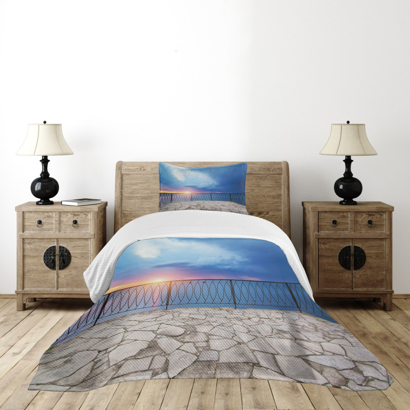 Balcony View Landscape Bedspread Set