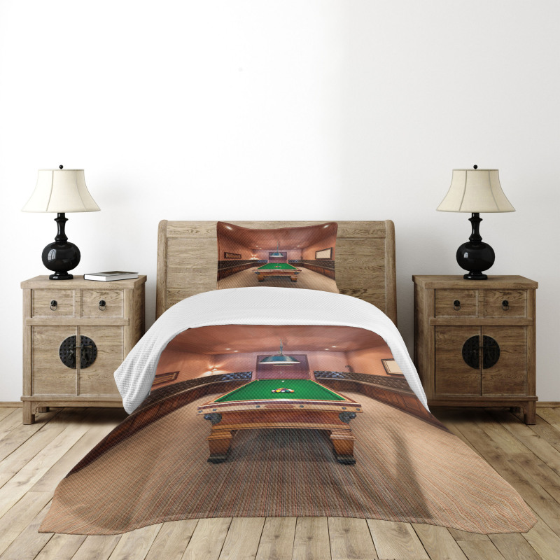 Pool Table Billiard Bedspread Set