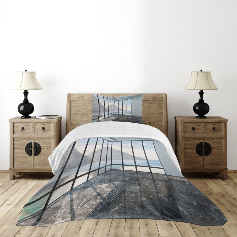 Mountain Ocean Scenery Bedspread Set