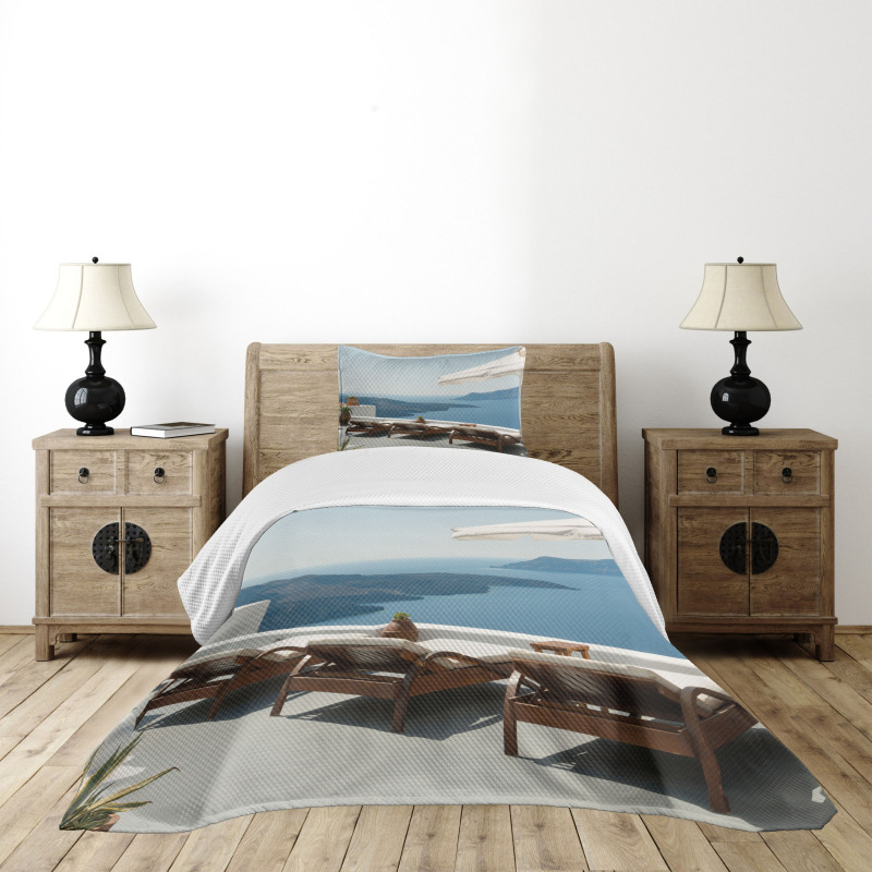 Caldera View Santorini Bedspread Set