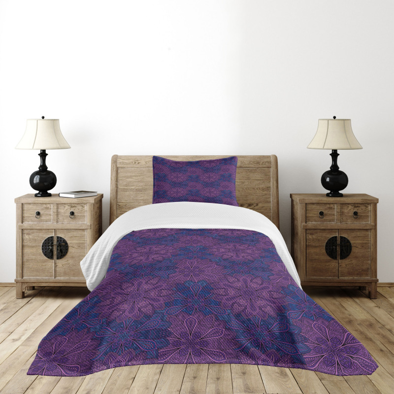 Paisley Flower Bedspread Set