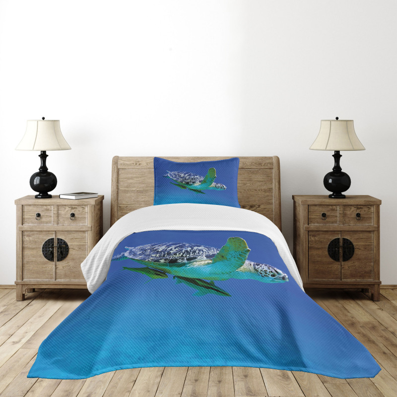 Tropics Turtle Aquarium Bedspread Set