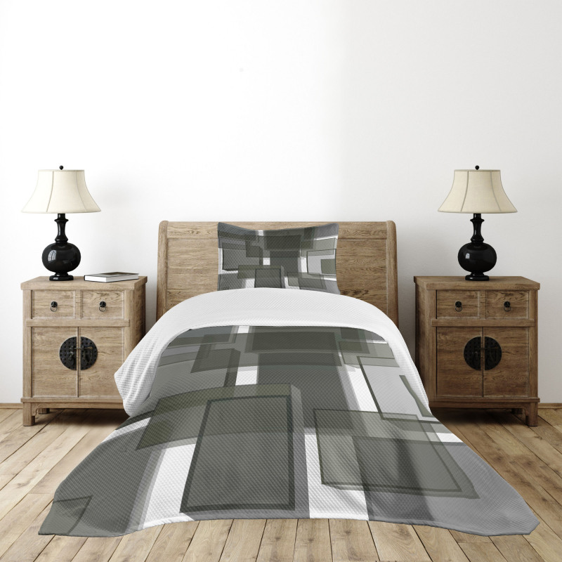 Cubes Modern Abstract Bedspread Set