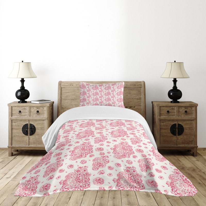 Peonies English Roses Bedspread Set