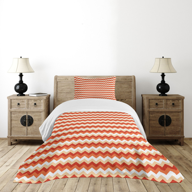 Chevron Arrows Geometric Bedspread Set