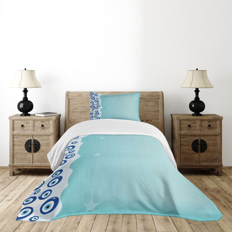 Vertical Shape Border Bedspread Set