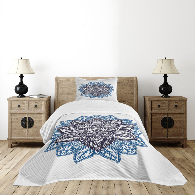 Boho Lotus Flower Bedspread Set