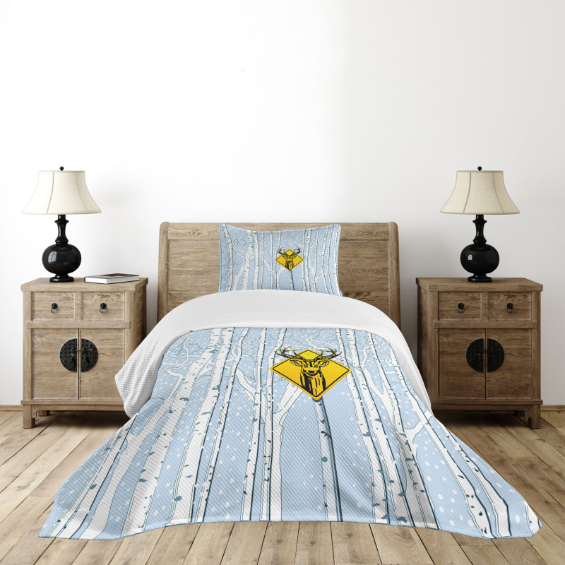 Attention Deer Bedspread Set