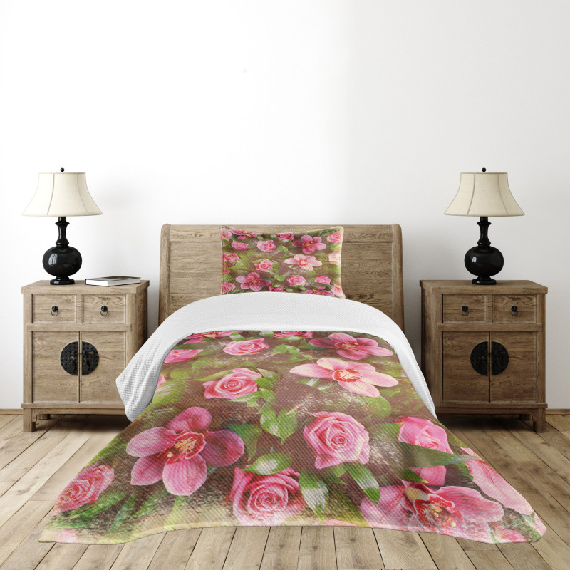 Retro Flora Romance Bedspread Set