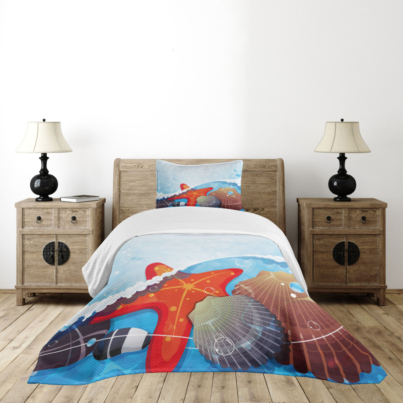 Foaming Ocean Bedspread Set