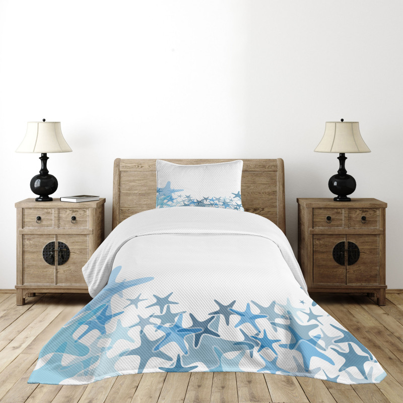 Blue Sea Animals Bedspread Set