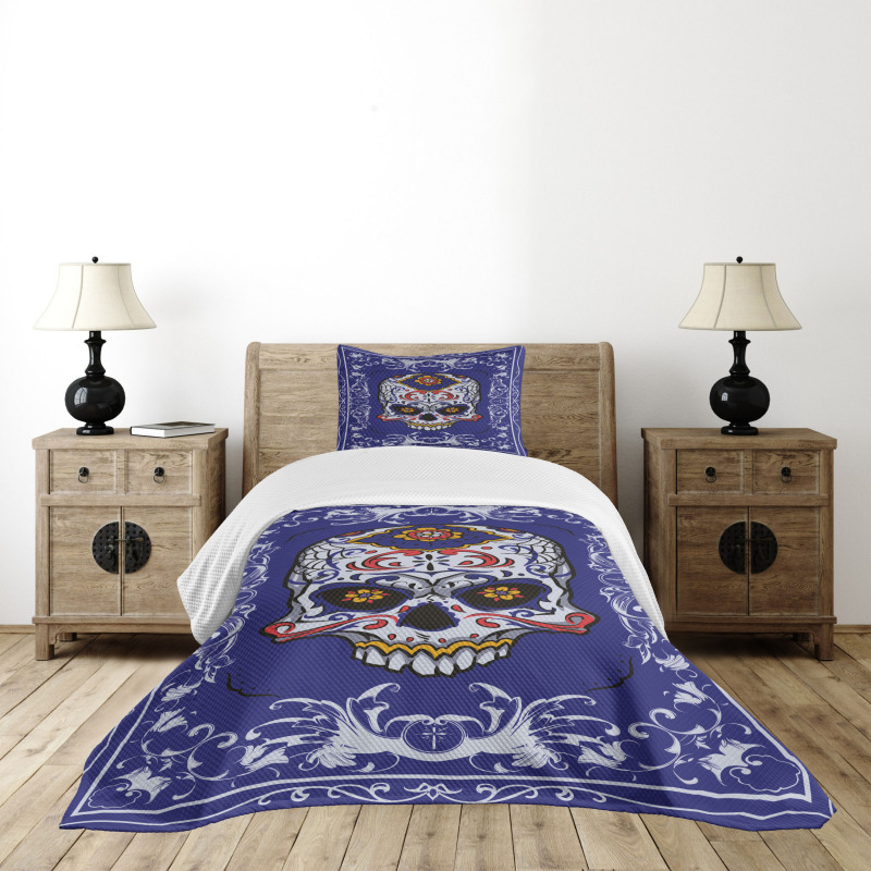 Scary Floral Gothic Bedspread Set