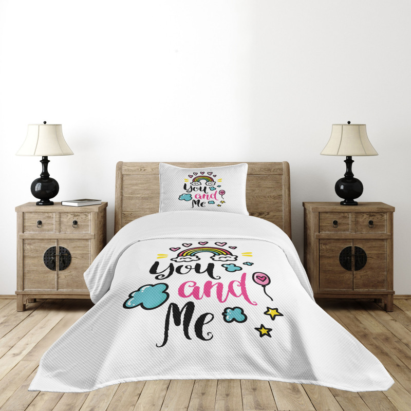 Rainbow Romance Bedspread Set