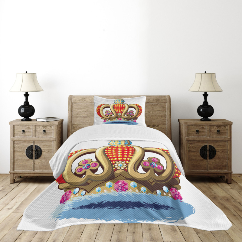 Royal Noble Family Crown Bedspread Set