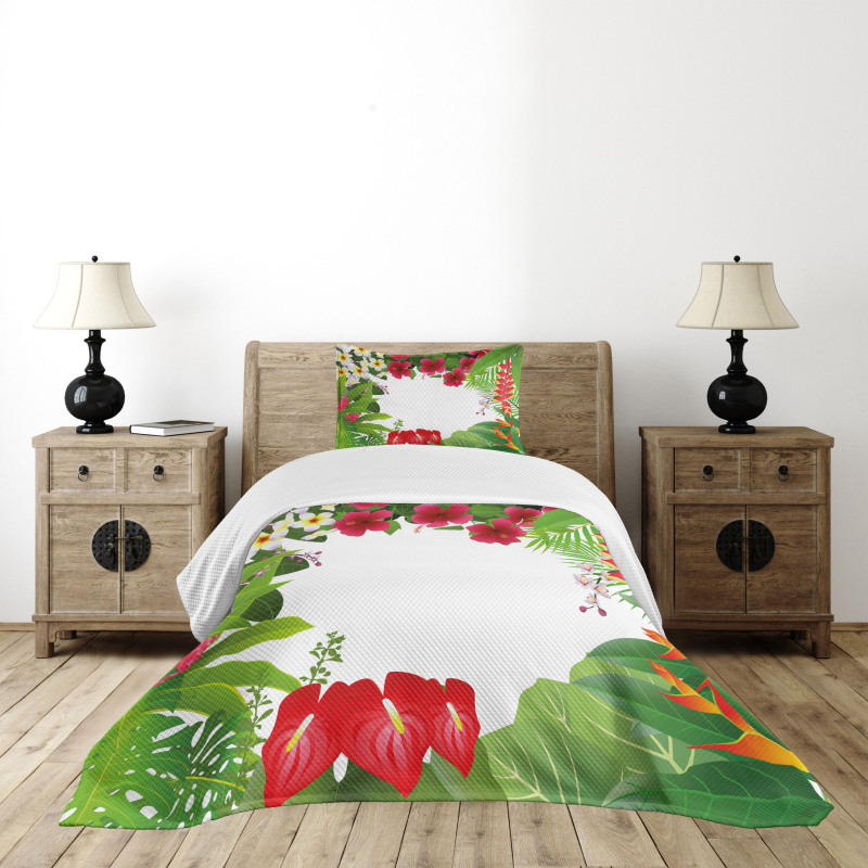 Plumeria Crepe Gingers Bedspread Set