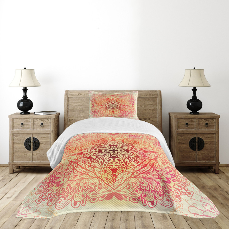 Doodle Flower Swirl Bedspread Set