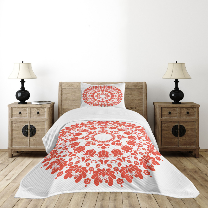 Hungarian Folk Art Bedspread Set