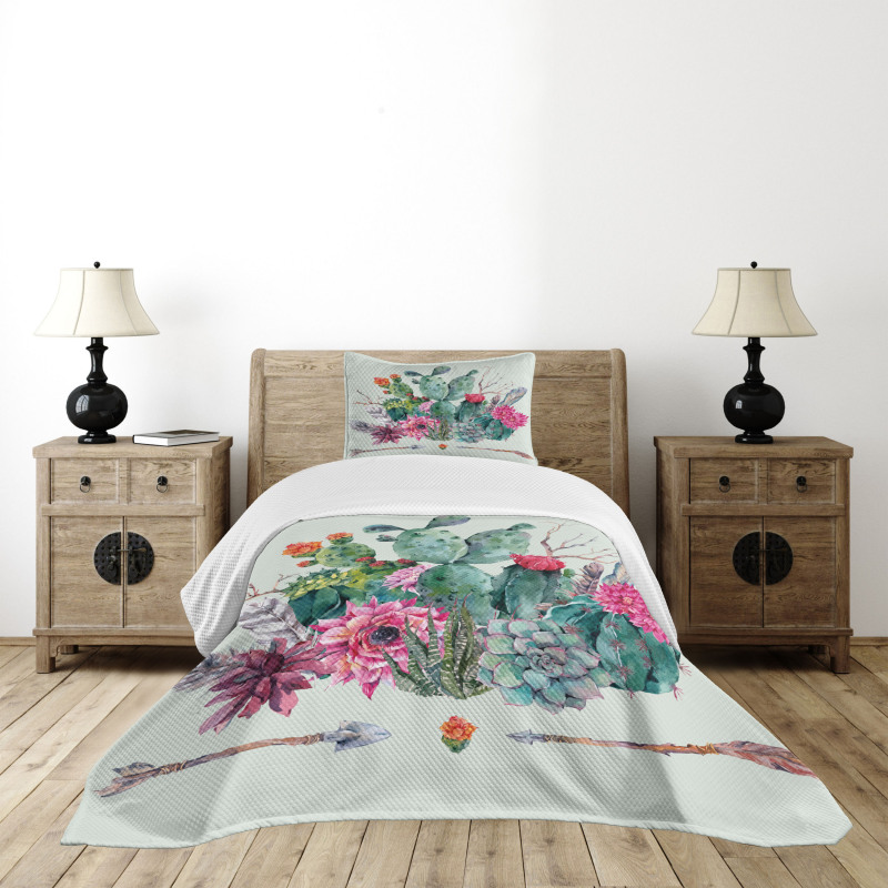 Thorny Boho Blossoms Bedspread Set