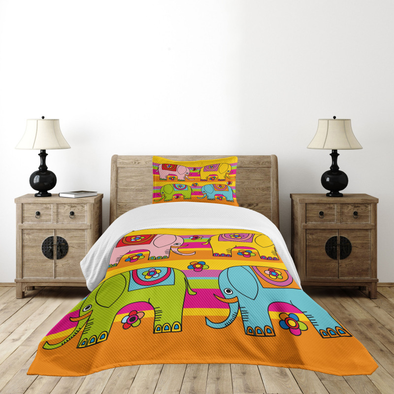 Funky Floral Bedspread Set