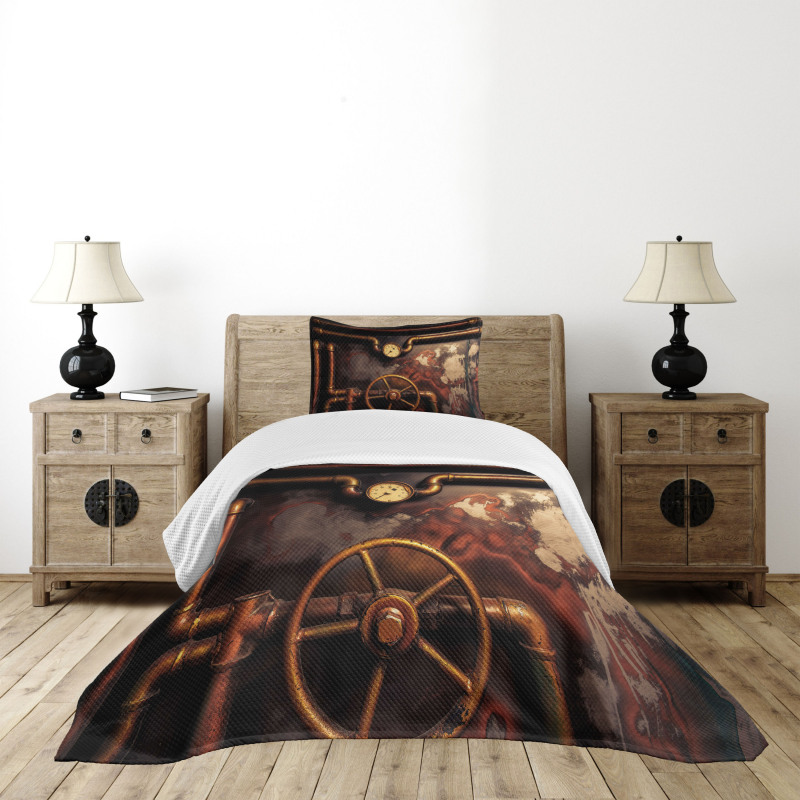 Steam Pipes Bedspread Set