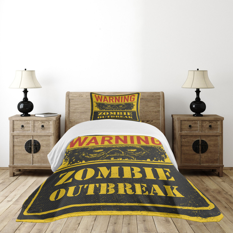 Grunge Horror Sign Bedspread Set