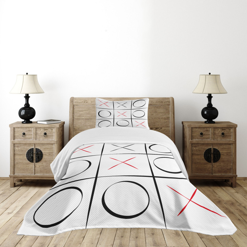 Simplistic Game Pattern Bedspread Set