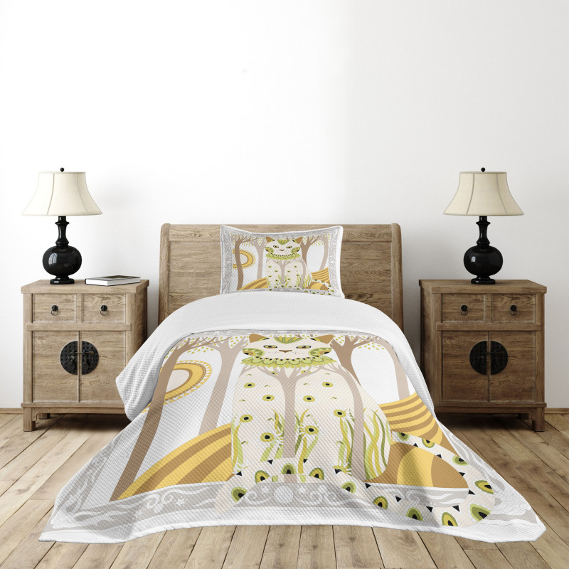 Magic Kitty Ornate Bedspread Set