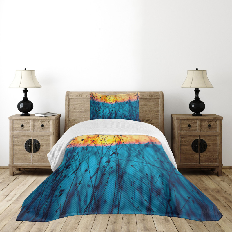 Autumn Dried Flowers Bedspread Set