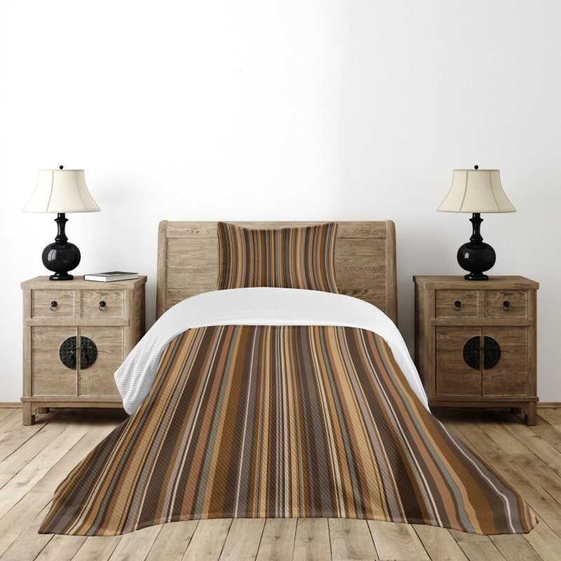 Vertical Color Lines Bedspread Set