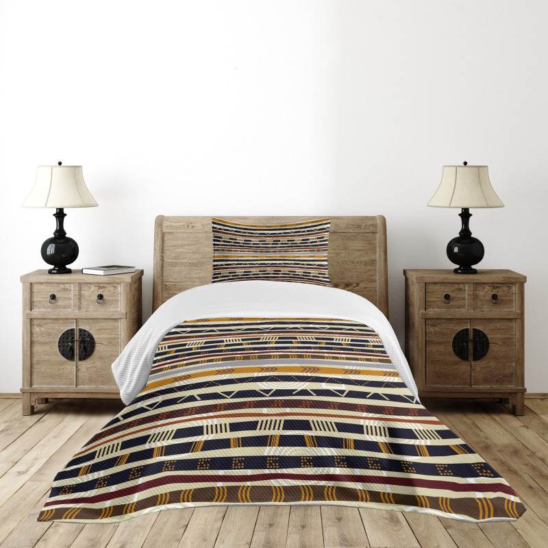 Trippy Geometric Figures Bedspread Set